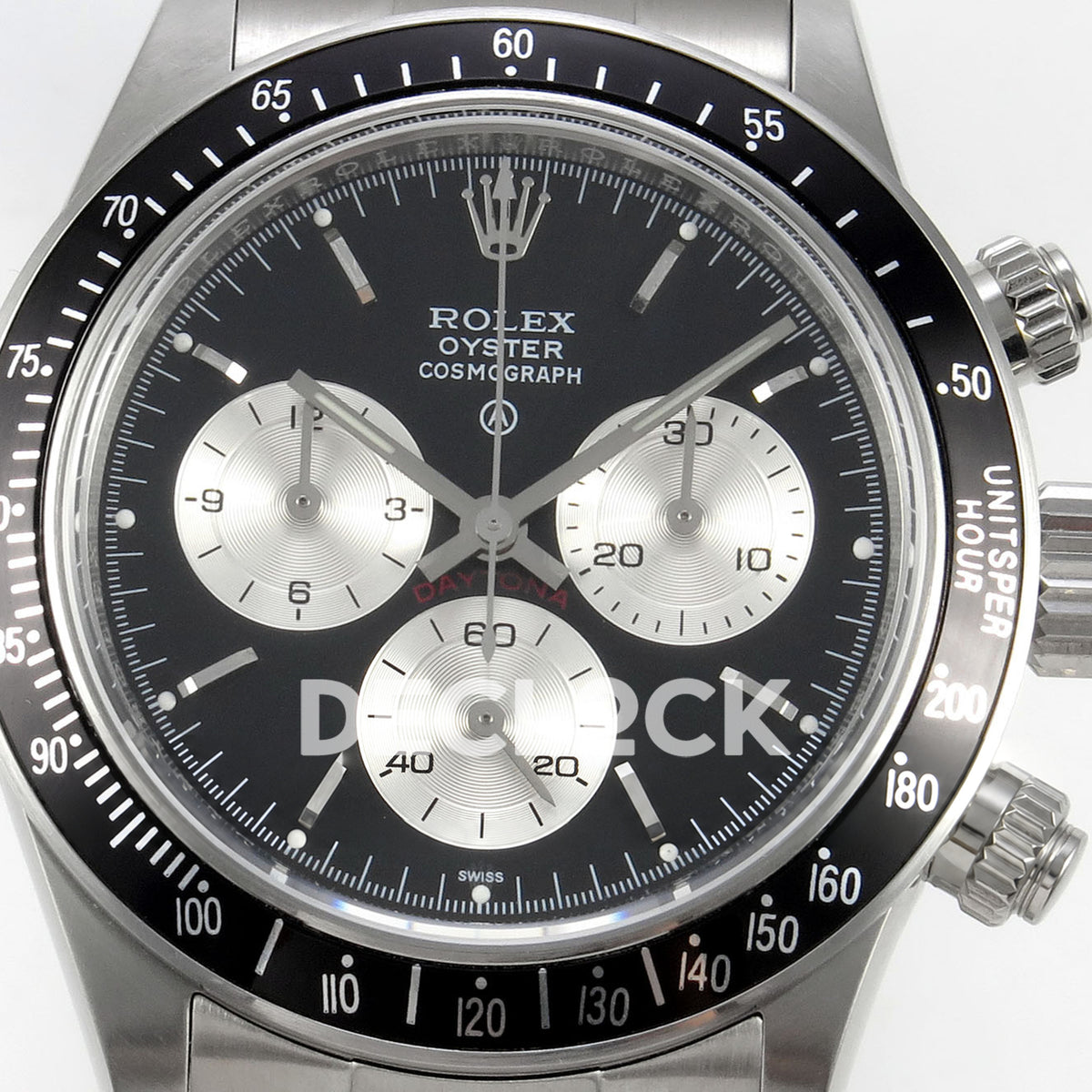 Rolex Daytona Custom Paul Newman Black Silver PMSF DD4130 replica - dial close up