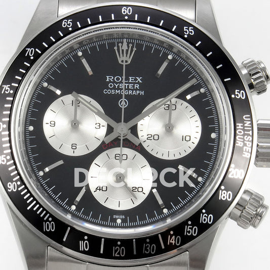 Rolex Daytona Custom Paul Newman Black Silver PMSF DD4130 replica - dial close up
