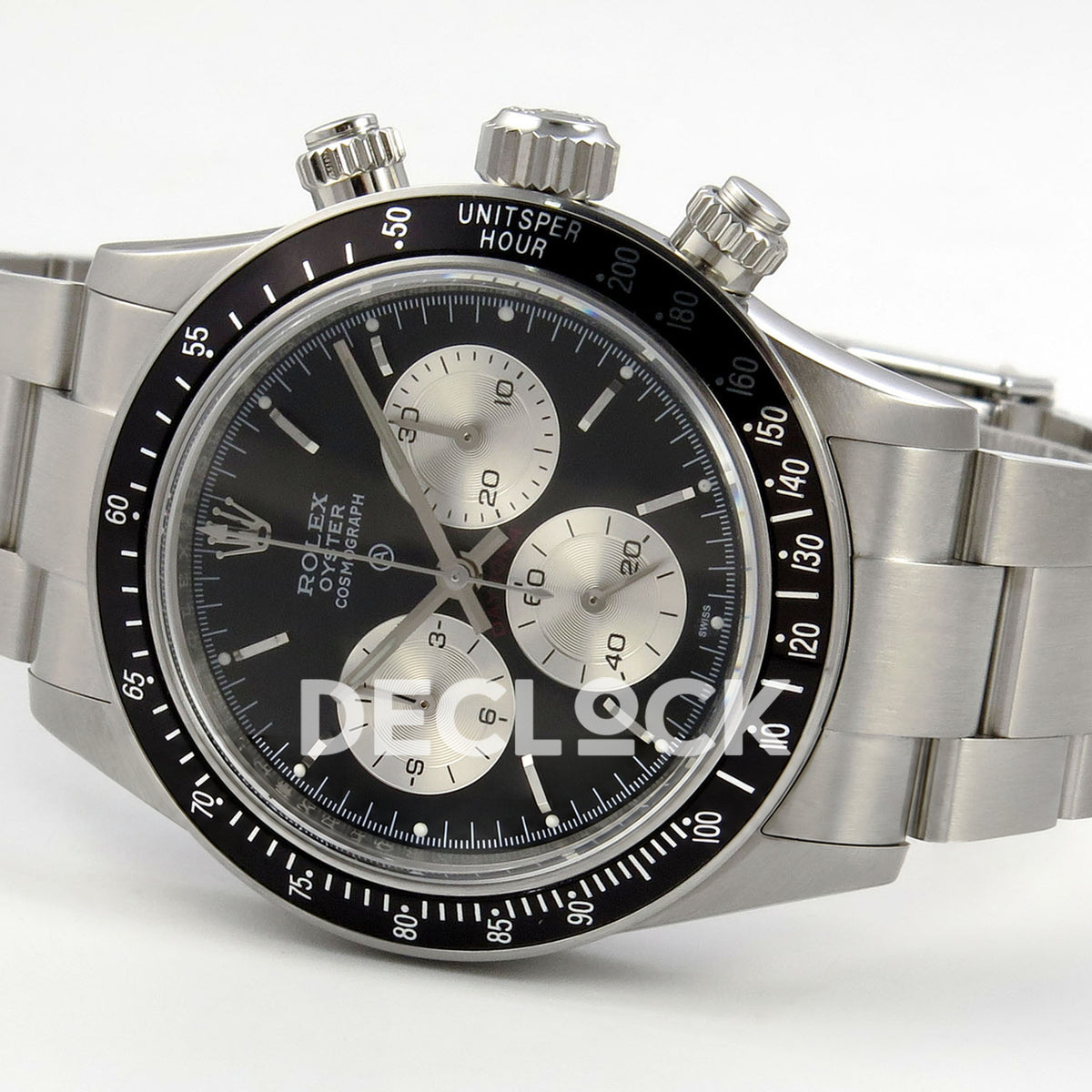 Rolex Daytona Custom Paul Newman Black Silver PMSF DD4130 replica - rotated front