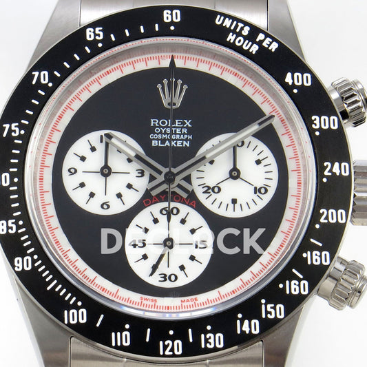 Rolex Daytona Custom Paul Newman Blaken Black PMSF DD4130 replica - dial close up