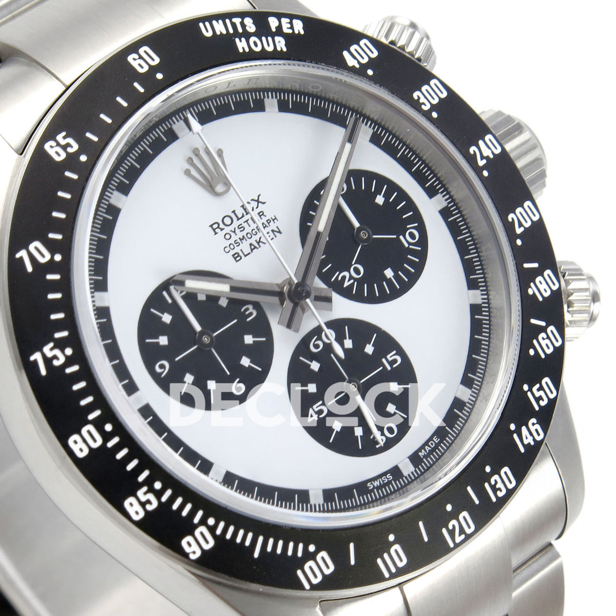 Rolex Daytona Custom Paul Newman Blaken White PMSF DD4130 replica - angled dial