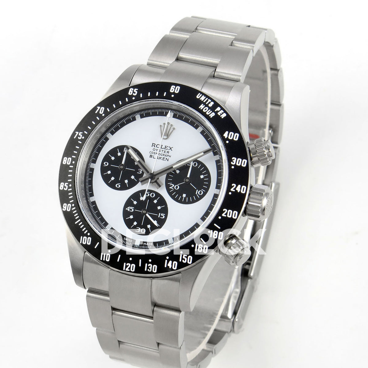 Rolex Daytona Custom Paul Newman Blaken White PMSF DD4130 replica - angled front