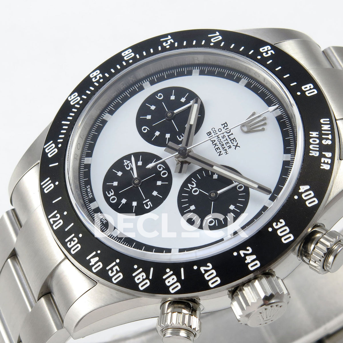 Rolex Daytona Custom Paul Newman Blaken White PMSF DD4130 replica - crown side front