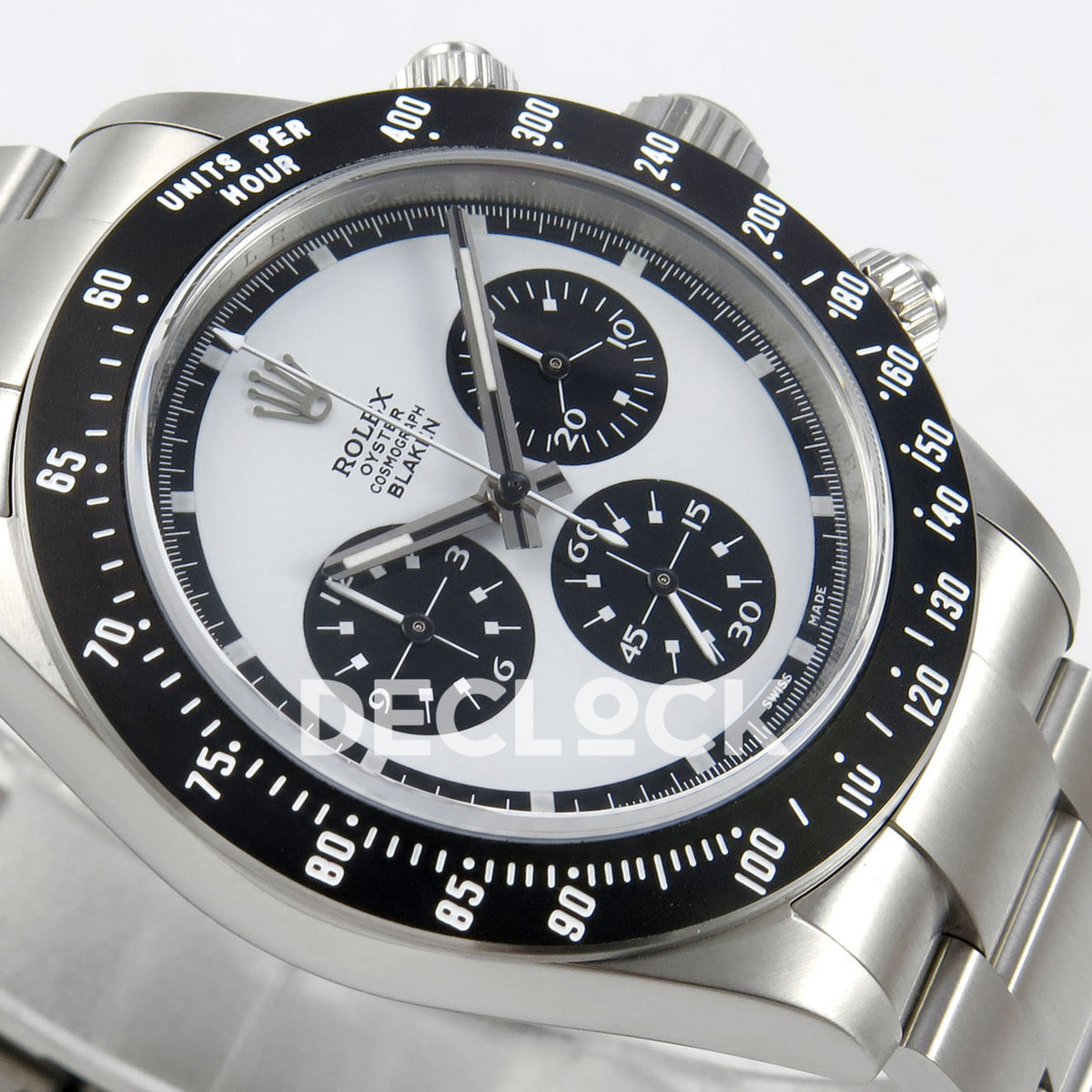 Rolex Daytona Custom Paul Newman Blaken White PMSF DD4130 replica - opposite angled front