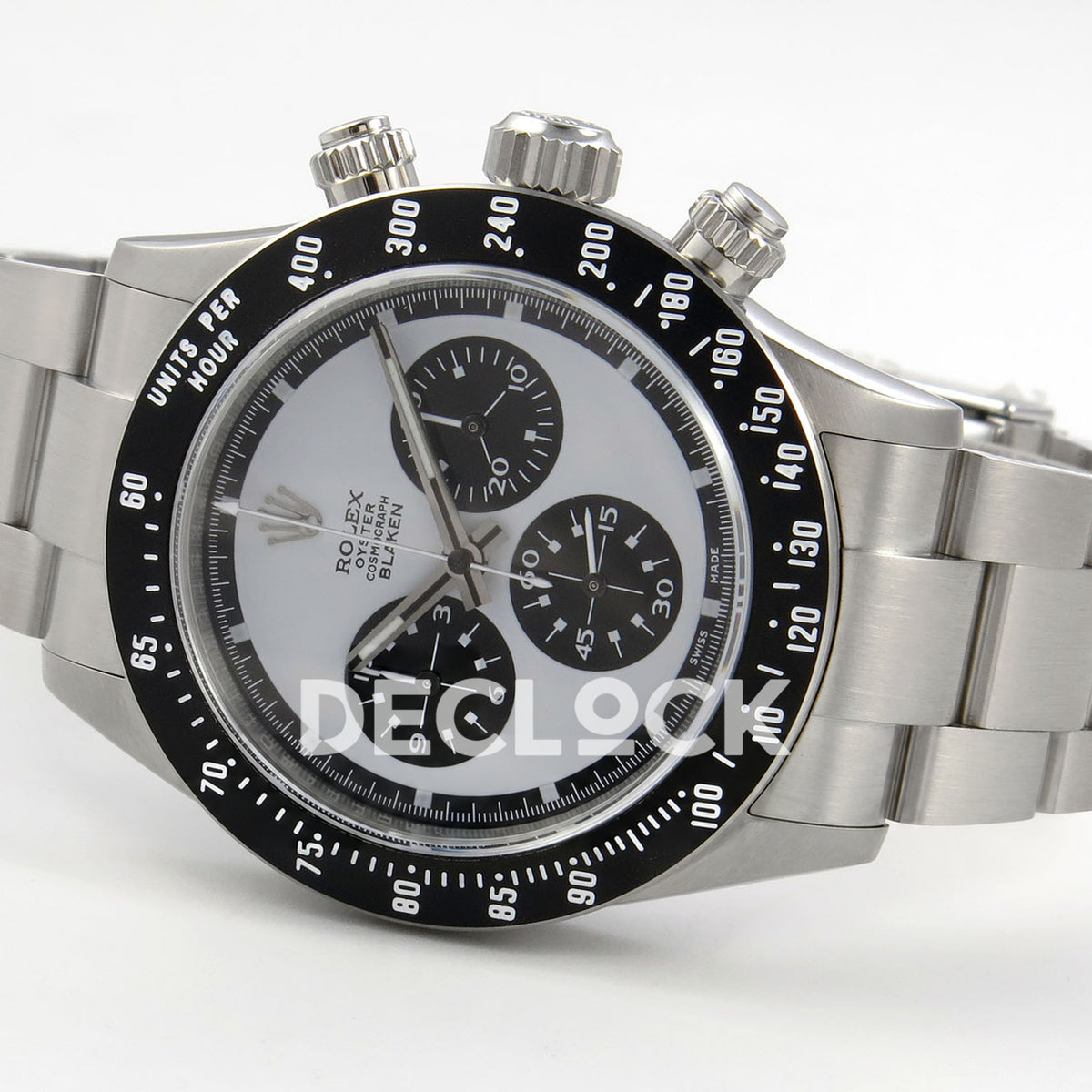 Rolex Daytona Custom Paul Newman Blaken White PMSF DD4130 replica - rotated front