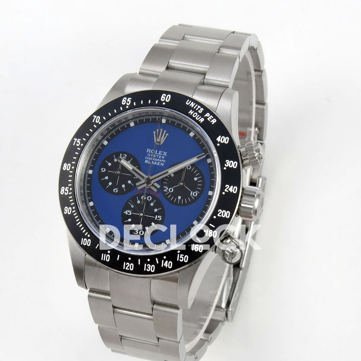 Rolex Daytona Custom Paul Newman Blue PMSF DD4130 replica - angled front