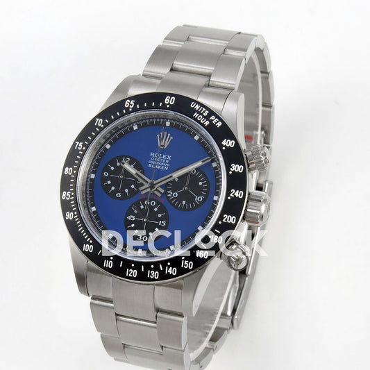 Rolex Daytona Custom Paul Newman Blue PMSF DD4130 replica - angled front