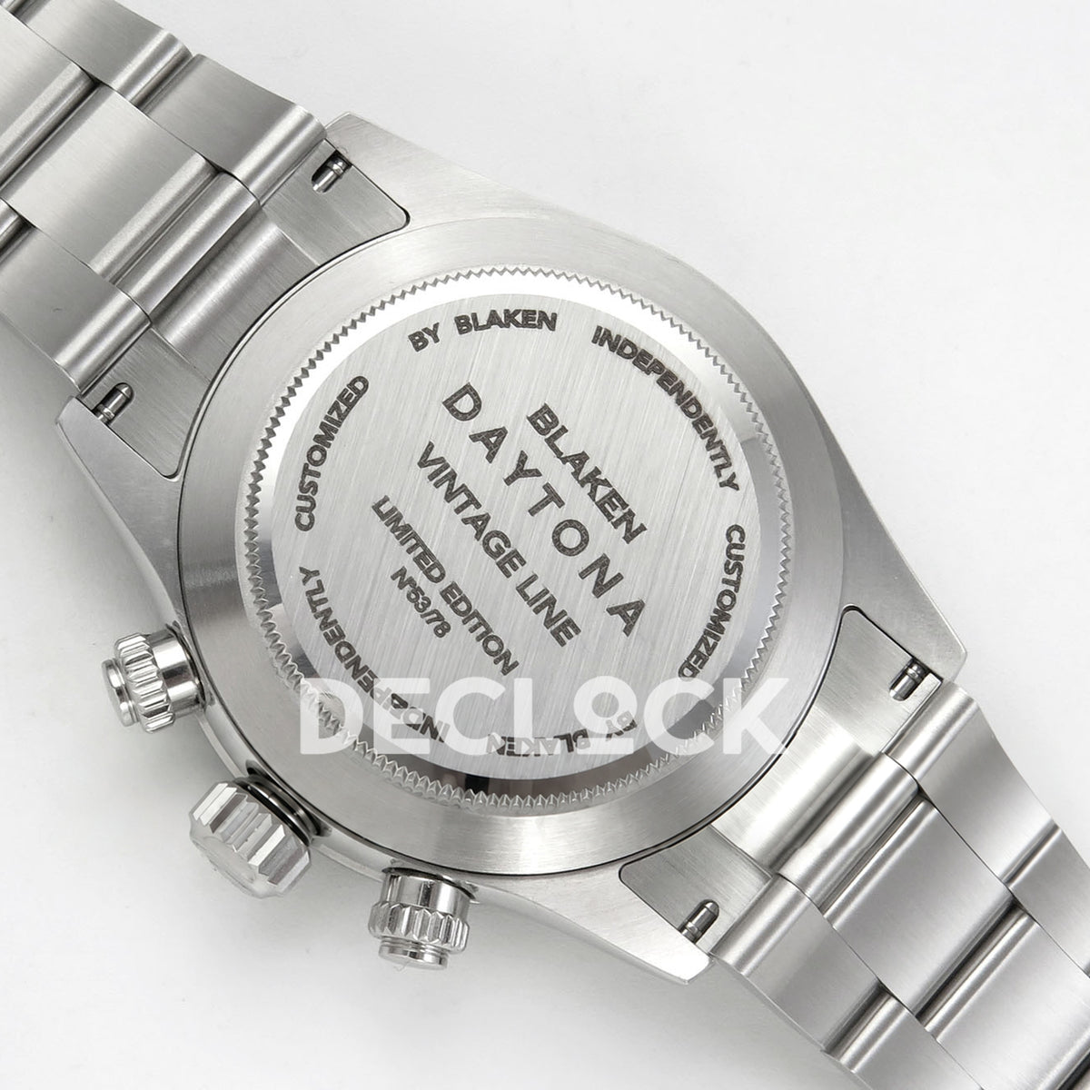 Rolex Daytona Custom Paul Newman Label Noir White PMSF DD4130 replica - caseback