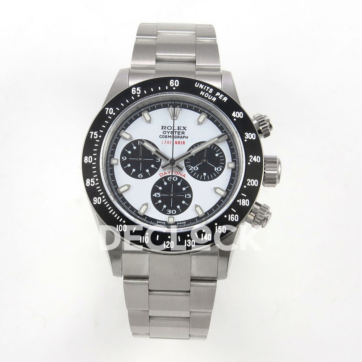 Rolex Daytona Custom Paul Newman Label Noir White PMSF DD4130 replica - front