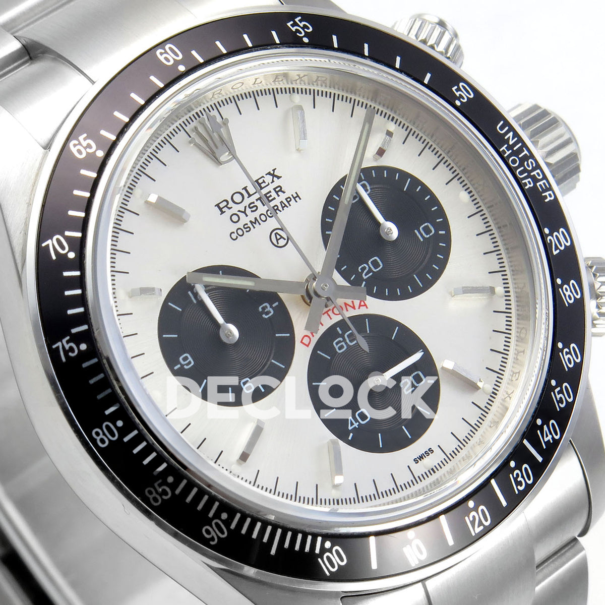Rolex Daytona Custom Paul Newman White PMSF DD4130 replica - angled dial