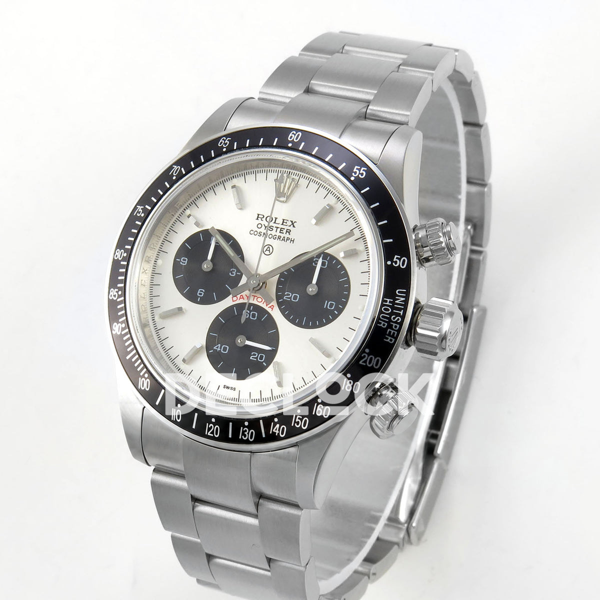Rolex Daytona Custom Paul Newman White PMSF DD4130 replica - angled front