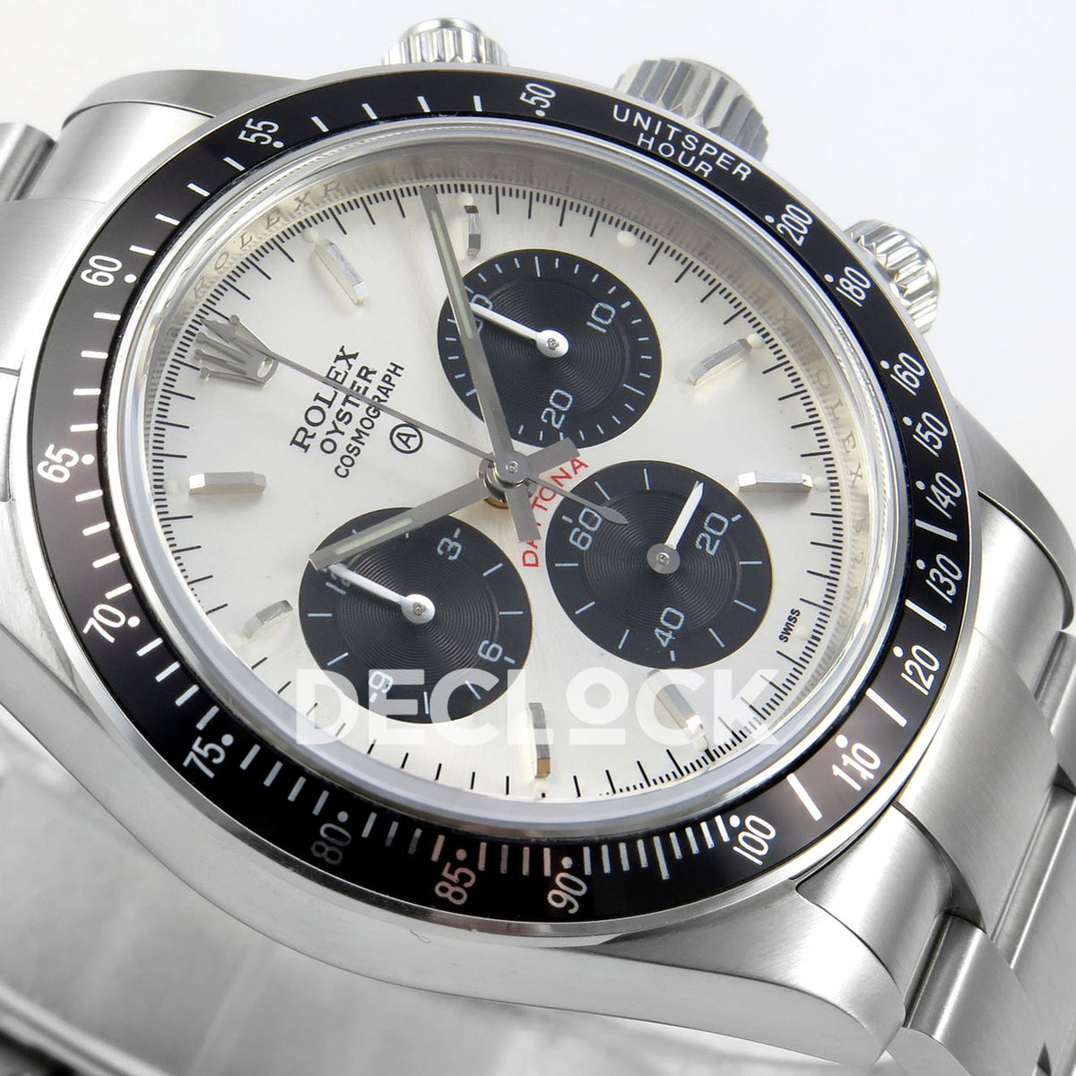 Rolex Daytona Custom Paul Newman White PMSF DD4130 replica - opposite angled front