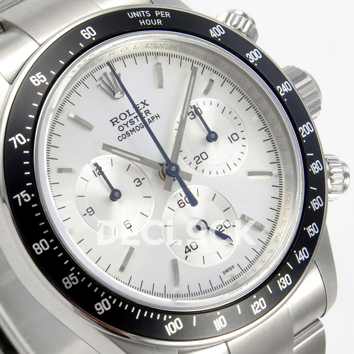 Rolex Daytona Custom Paul Newman White Silver PMSF DD4130 replica - angled dial