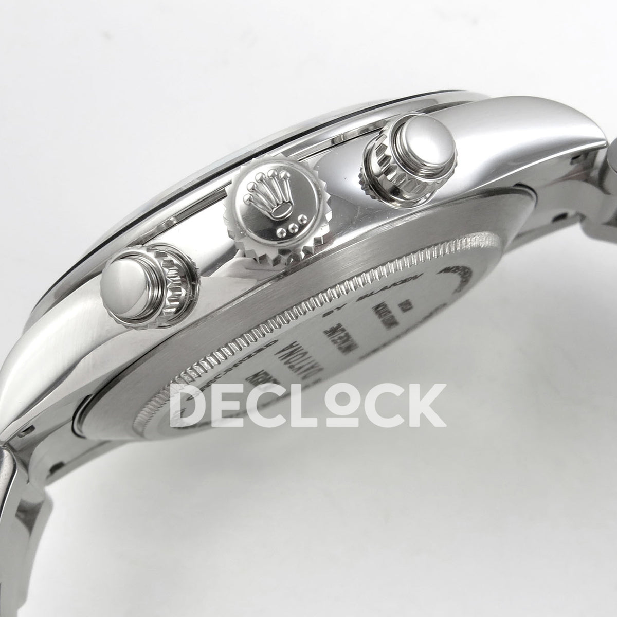 Rolex Daytona Custom Paul Newman White Silver PMSF DD4130 replica - crown and pushers