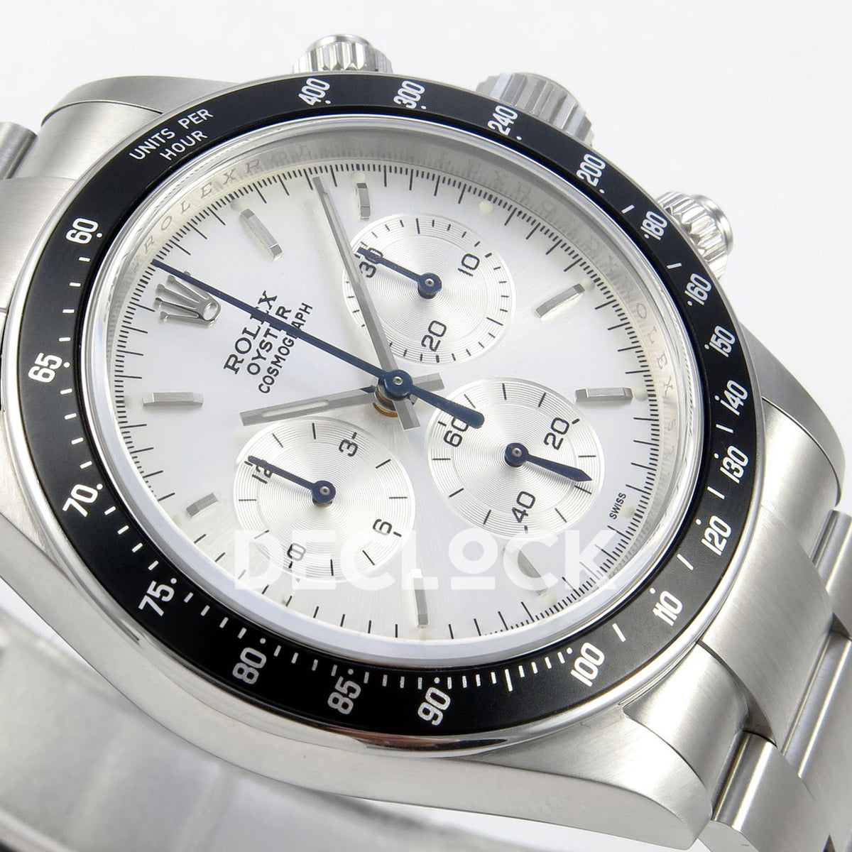 Rolex Daytona Custom Paul Newman White Silver PMSF DD4130 replica - opposite angled front