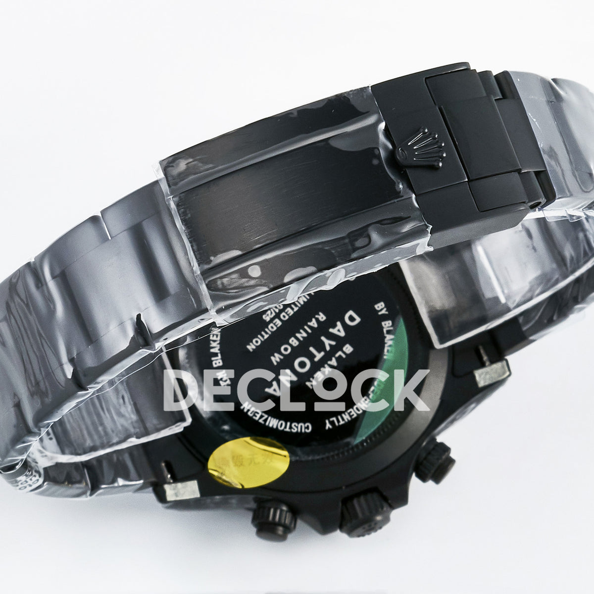 Rolex Daytona Custom Rainbow MAD Paris Black DLC 4130 replica - bracelet and caseback