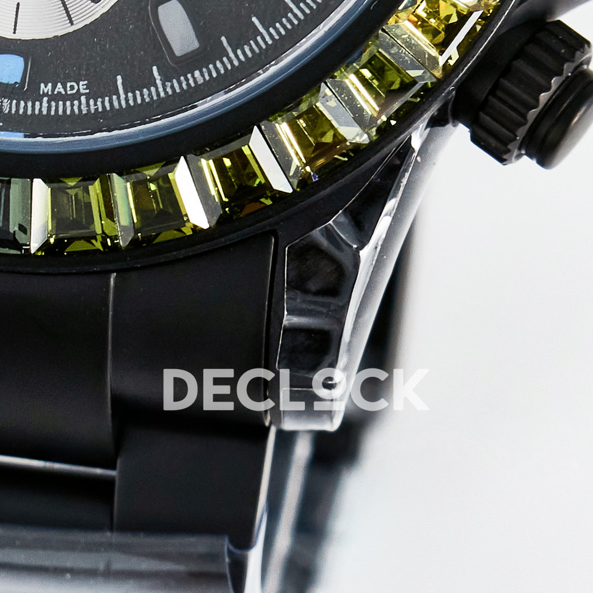Rolex Daytona Custom Rainbow MAD Paris Black DLC 4130 replica - bracelet end link
