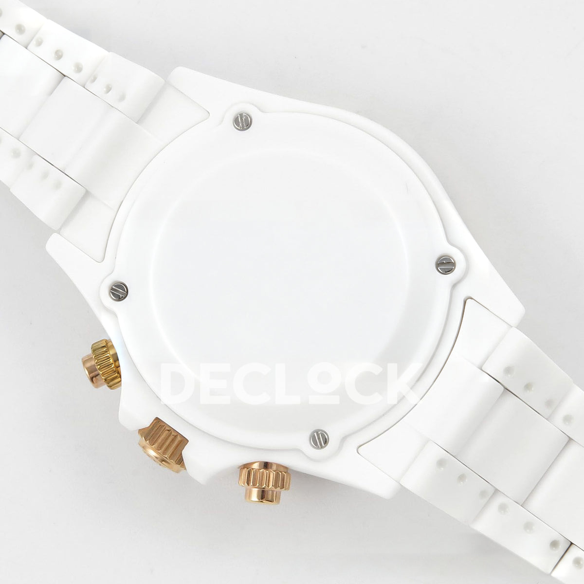 Rolex Daytona Custom Rainbow SONIC White Ceramic Black Dial SA4130 replica - closed caseback