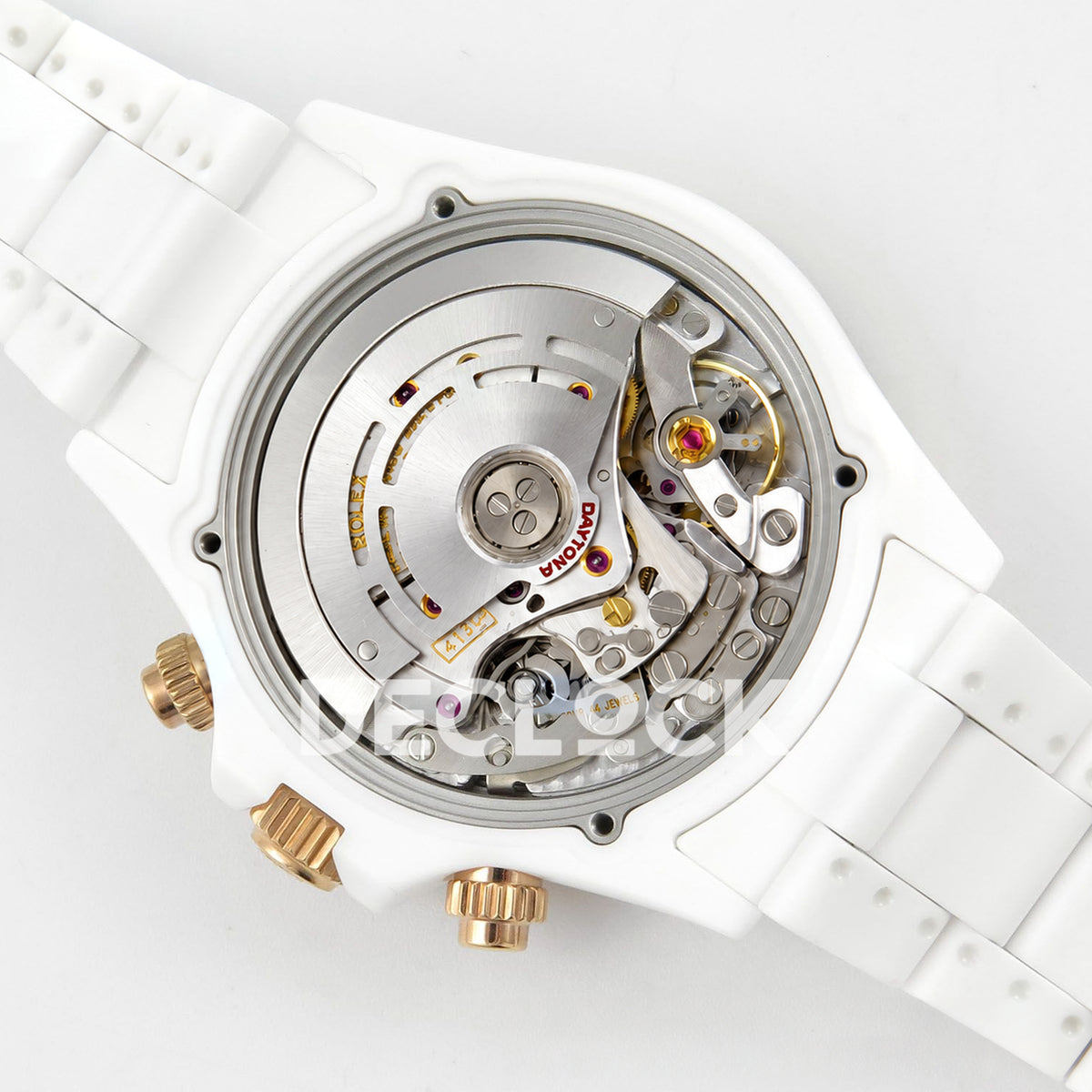 Rolex Daytona Custom Rainbow SONIC White Ceramic Black Dial SA4130 replica - movement back