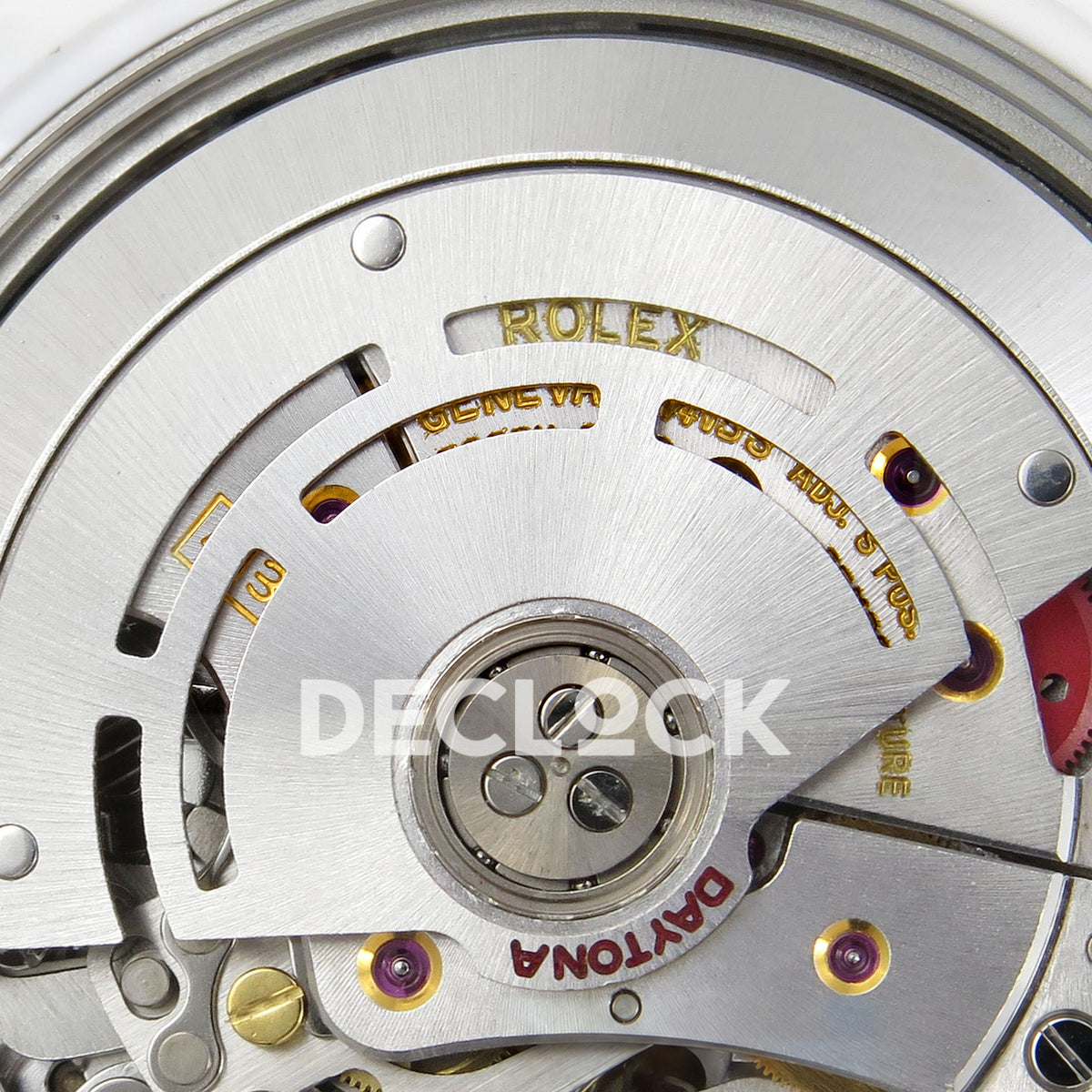 Rolex Daytona Custom Rainbow SONIC White Ceramic Black Dial SA4130 replica - movement rotor closeup