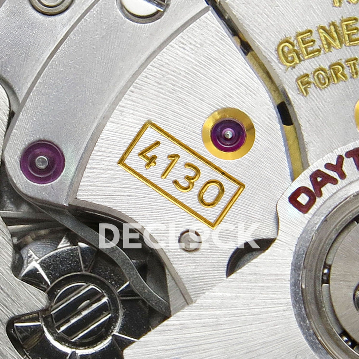 Rolex Daytona Custom Rainbow SONIC White Ceramic Black Dial SA4130 replica - movement calibre closeup
