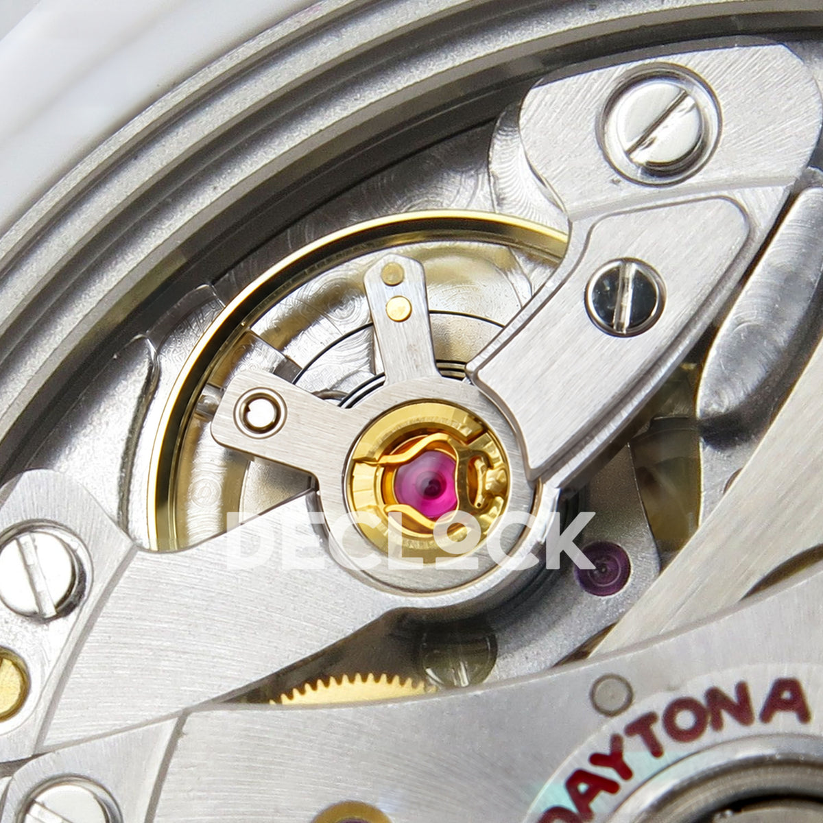 Rolex Daytona Custom Rainbow SONIC White Ceramic Black Dial SA4130 replica - balance closeup