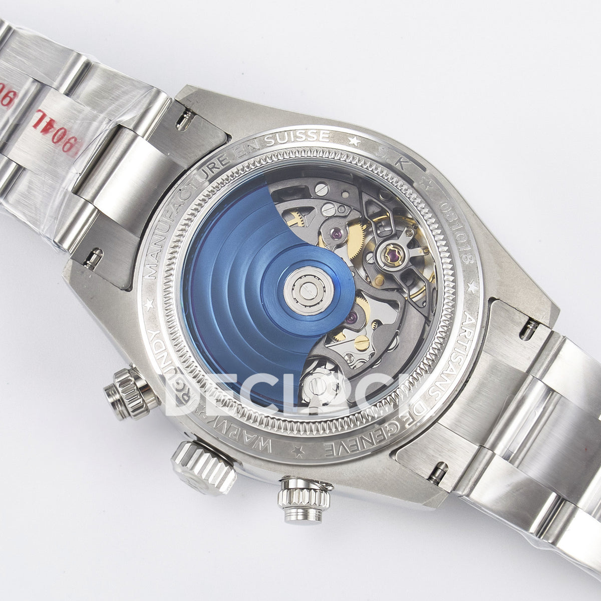Rolex Daytona Custom Scona Blue ADGF SA4130 replica - caseback