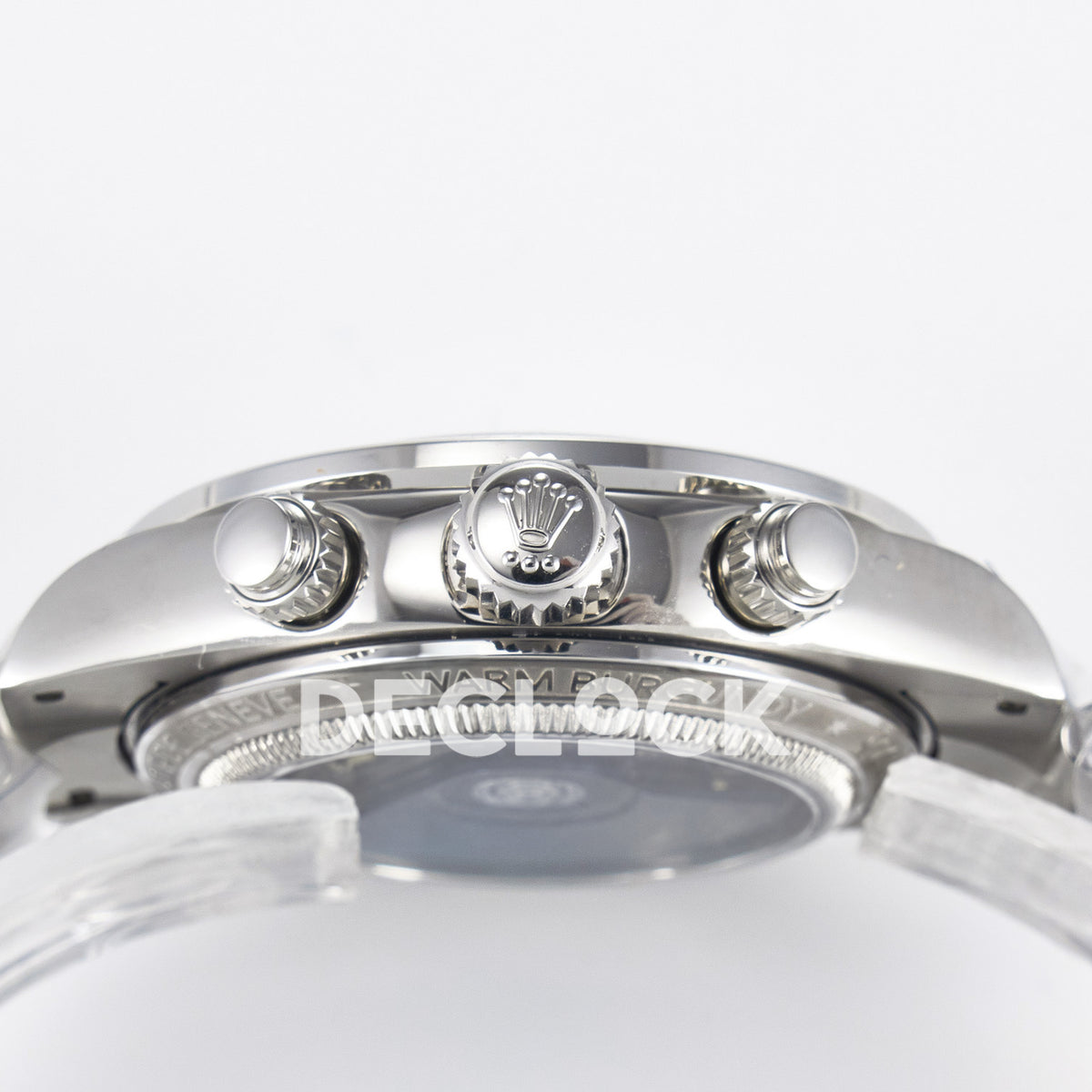 Rolex Daytona Custom Scona Blue ADGF SA4130 replica - crown side