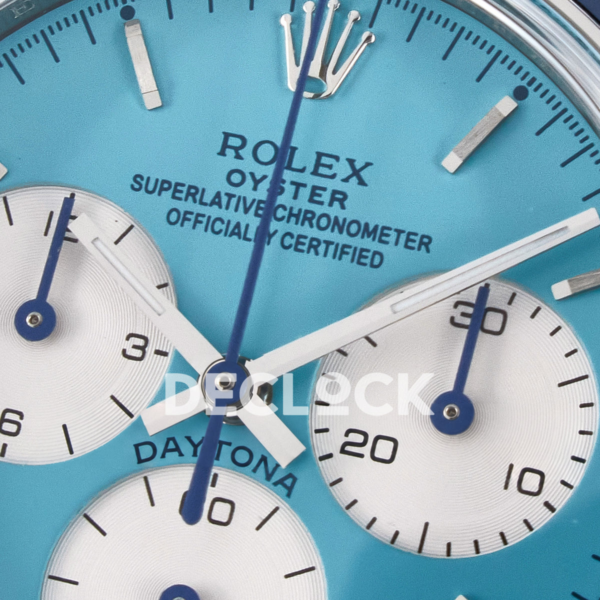 Rolex Daytona Custom Scona Blue ADGF SA4130 replica - dial logo