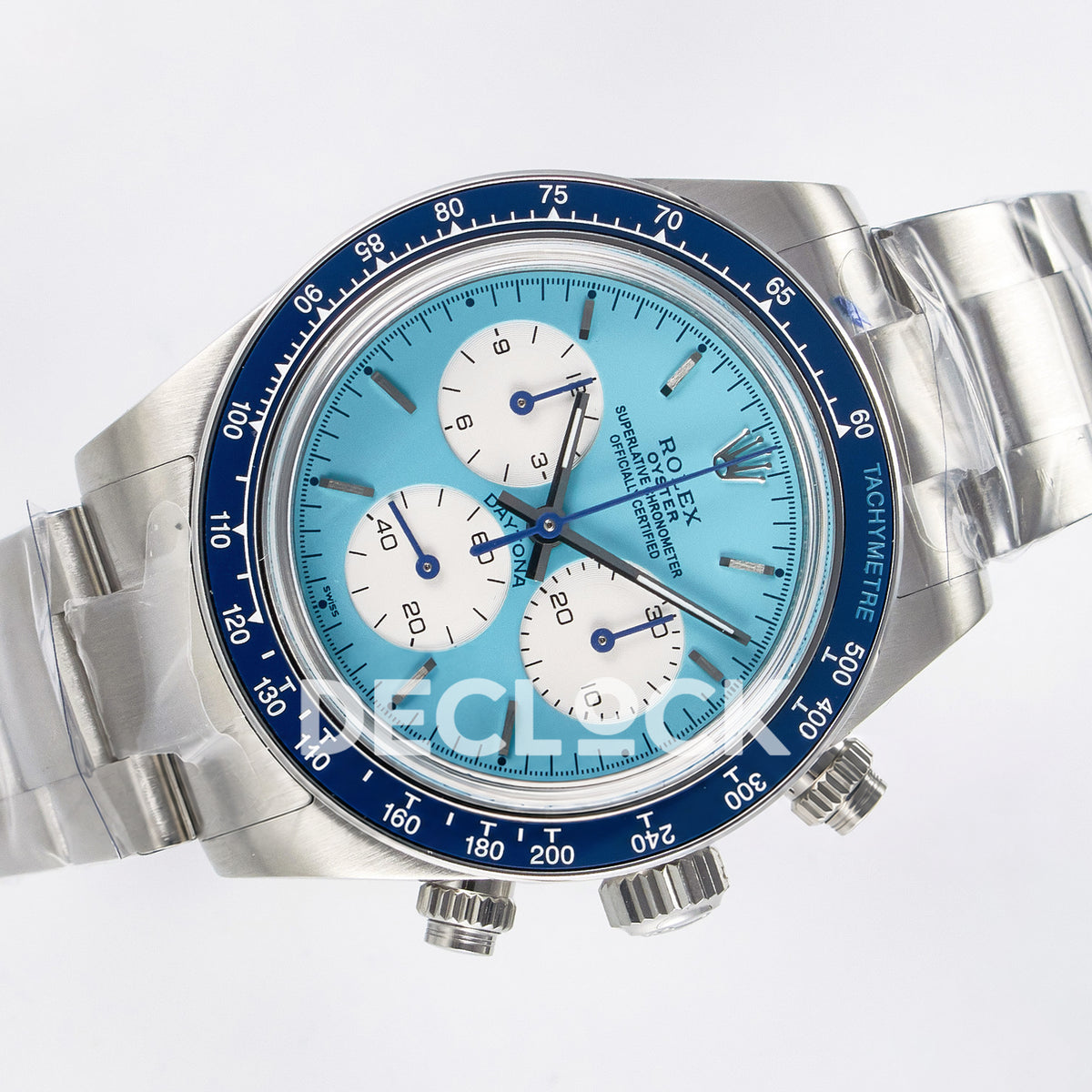 Rolex Daytona Custom Scona Blue ADGF SA4130 replica - rotated front