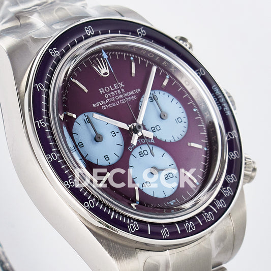 Rolex Daytona Custom Scona Purple ADGF SA4130 replica - angled right