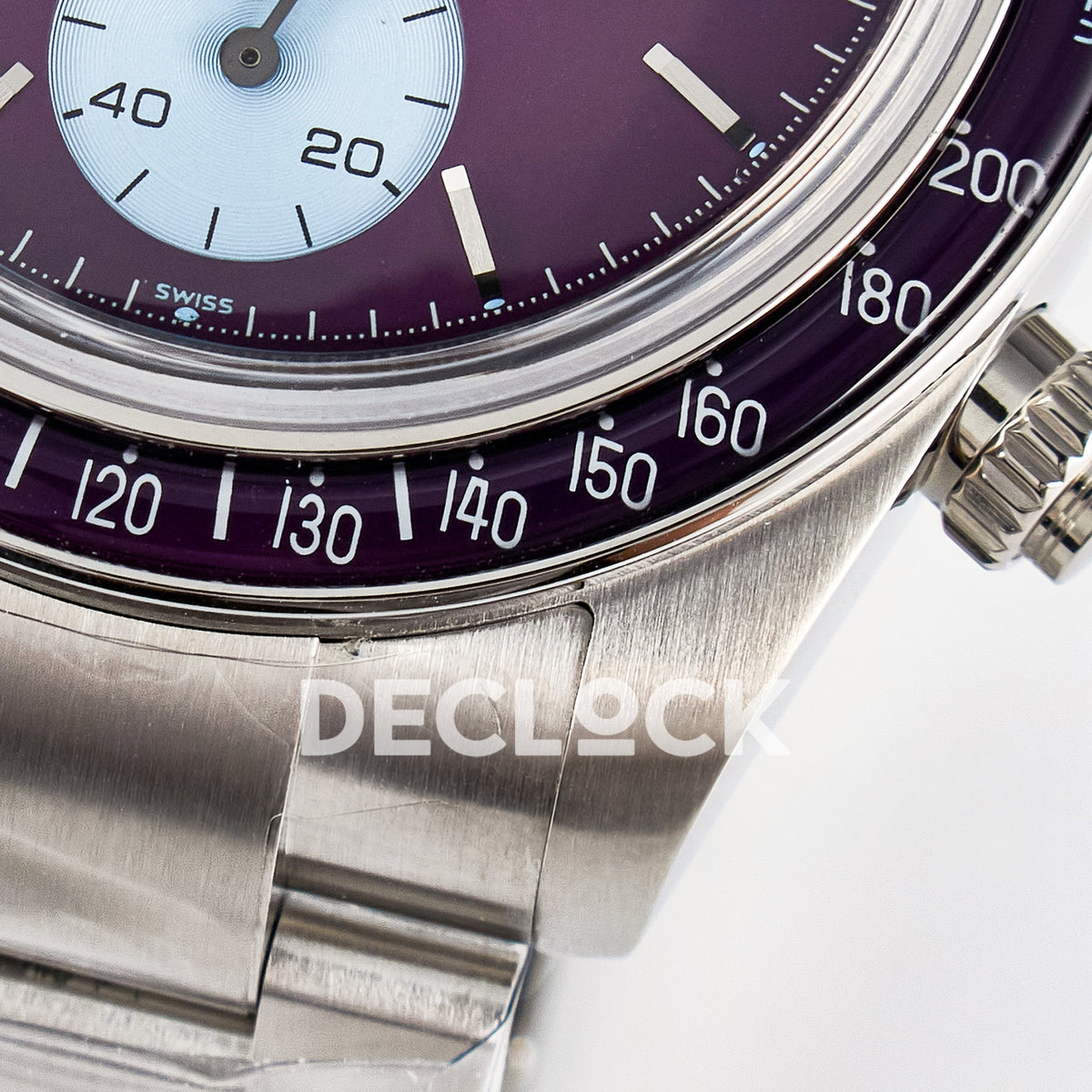 Rolex Daytona Custom Scona Purple ADGF SA4130 replica - bracelet lug