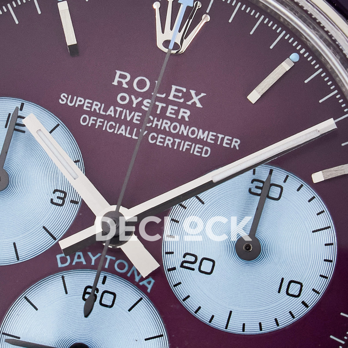 Rolex Daytona Custom Scona Purple ADGF SA4130 replica - dial logo