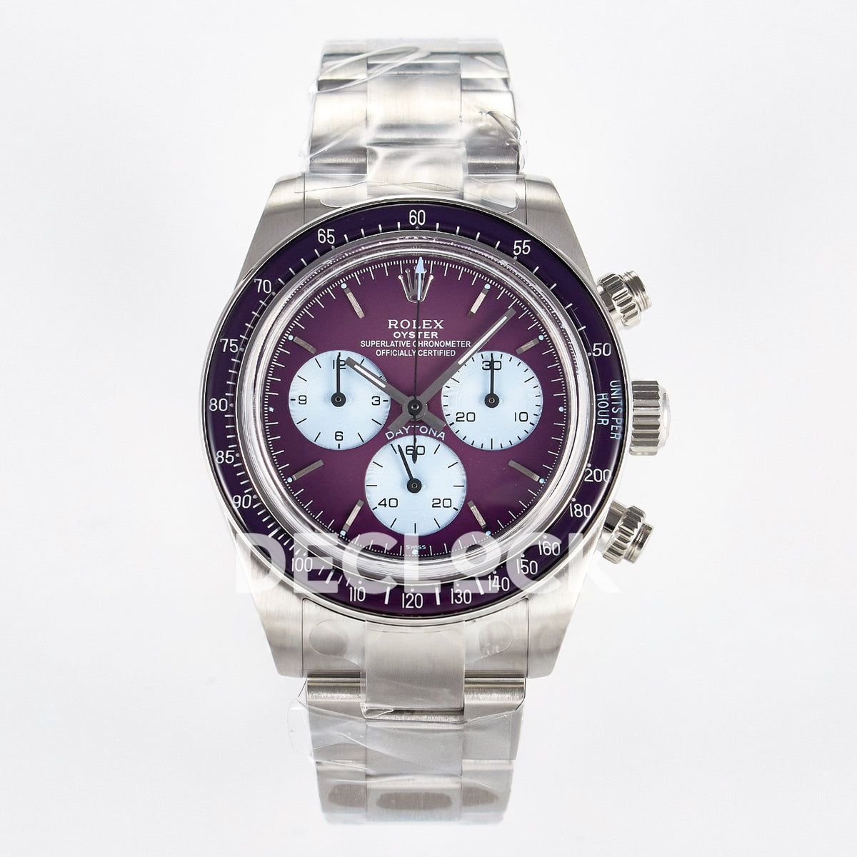 Rolex Daytona Custom Scona Purple ADGF SA4130 replica - front