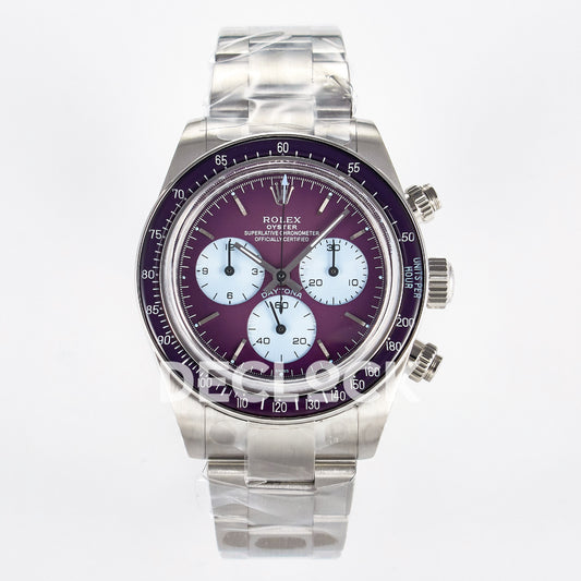 Rolex Daytona Custom Scona Purple ADGF SA4130 replica - front