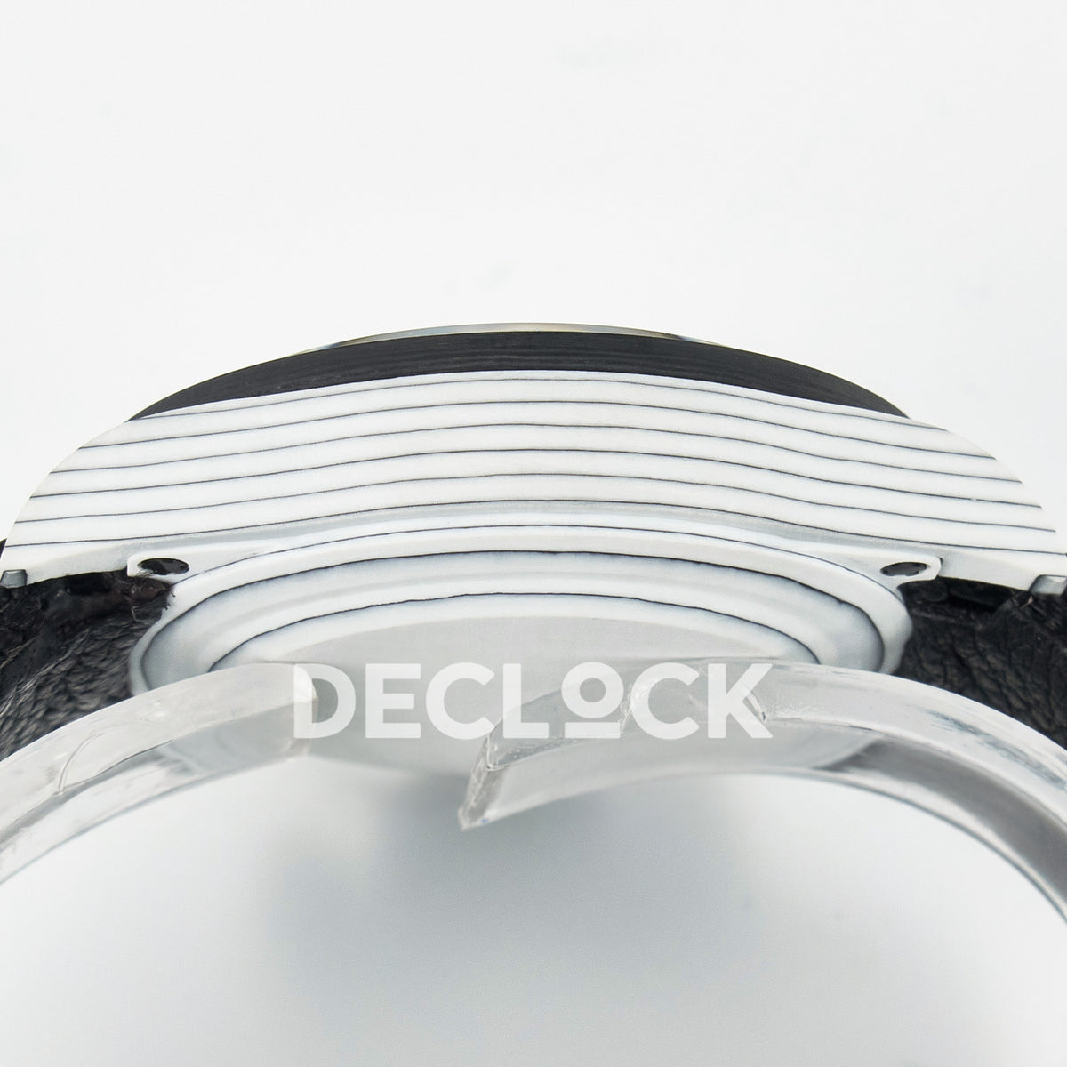 Rolex Daytona Custom White Carbon Black Dial Black Strap N6F A4130 replica - case side