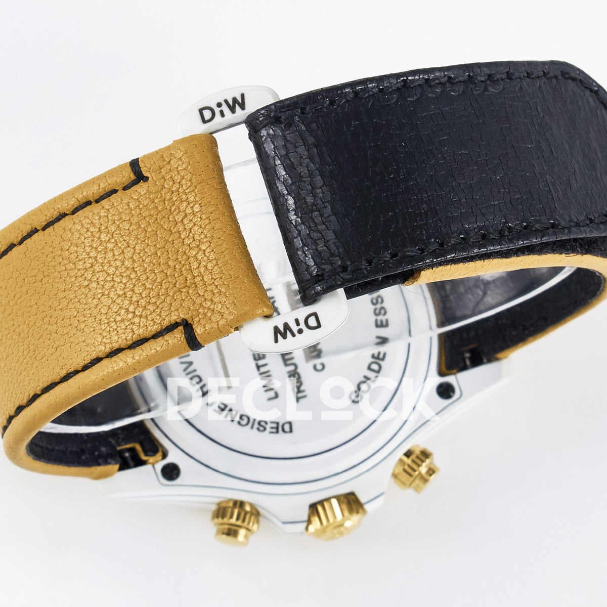 Rolex Daytona Custom White Carbon Gold DIWF A7750 replica - strap closure