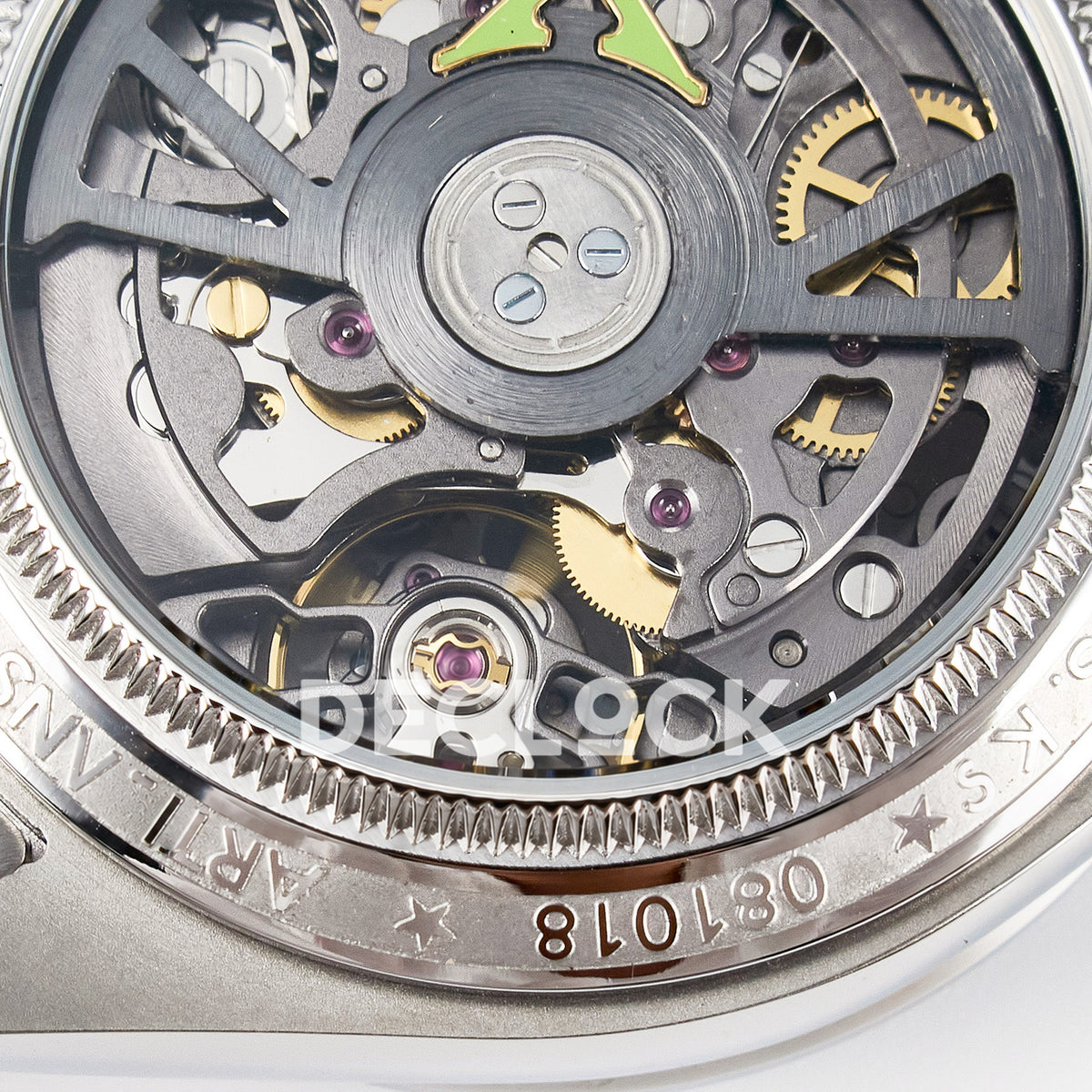 Rolex Daytona Custom White Skeleton ADGF SA4130 replica - balance wheel