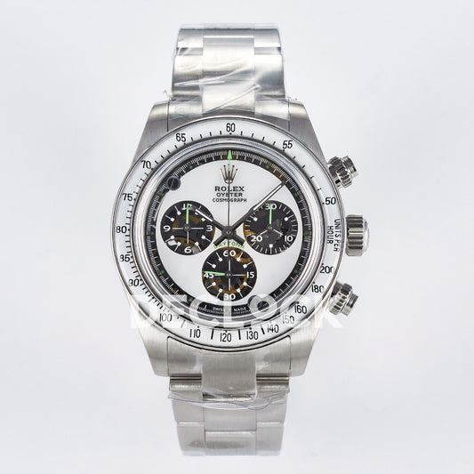 Rolex Daytona Custom White Skeleton ADGF SA4130 replica - front