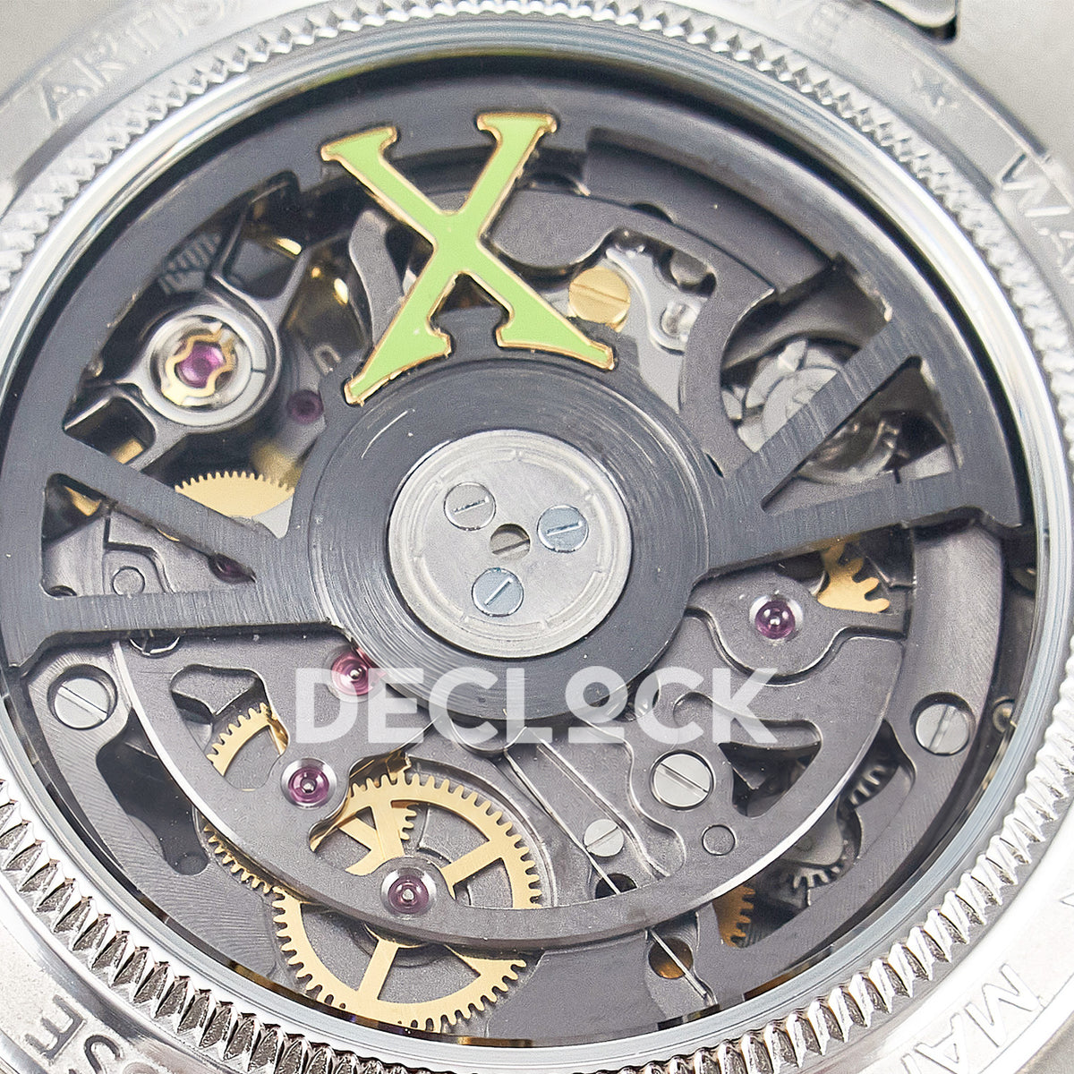 Rolex Daytona Custom White Skeleton ADGF SA4130 replica - rotor