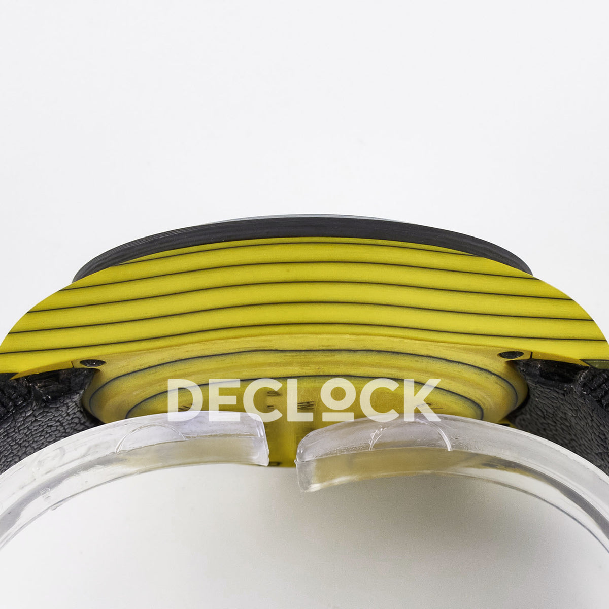 Rolex Daytona Custom Yellow Carbon Yellow Dial Black Strap DIWF A7750 replica - case side