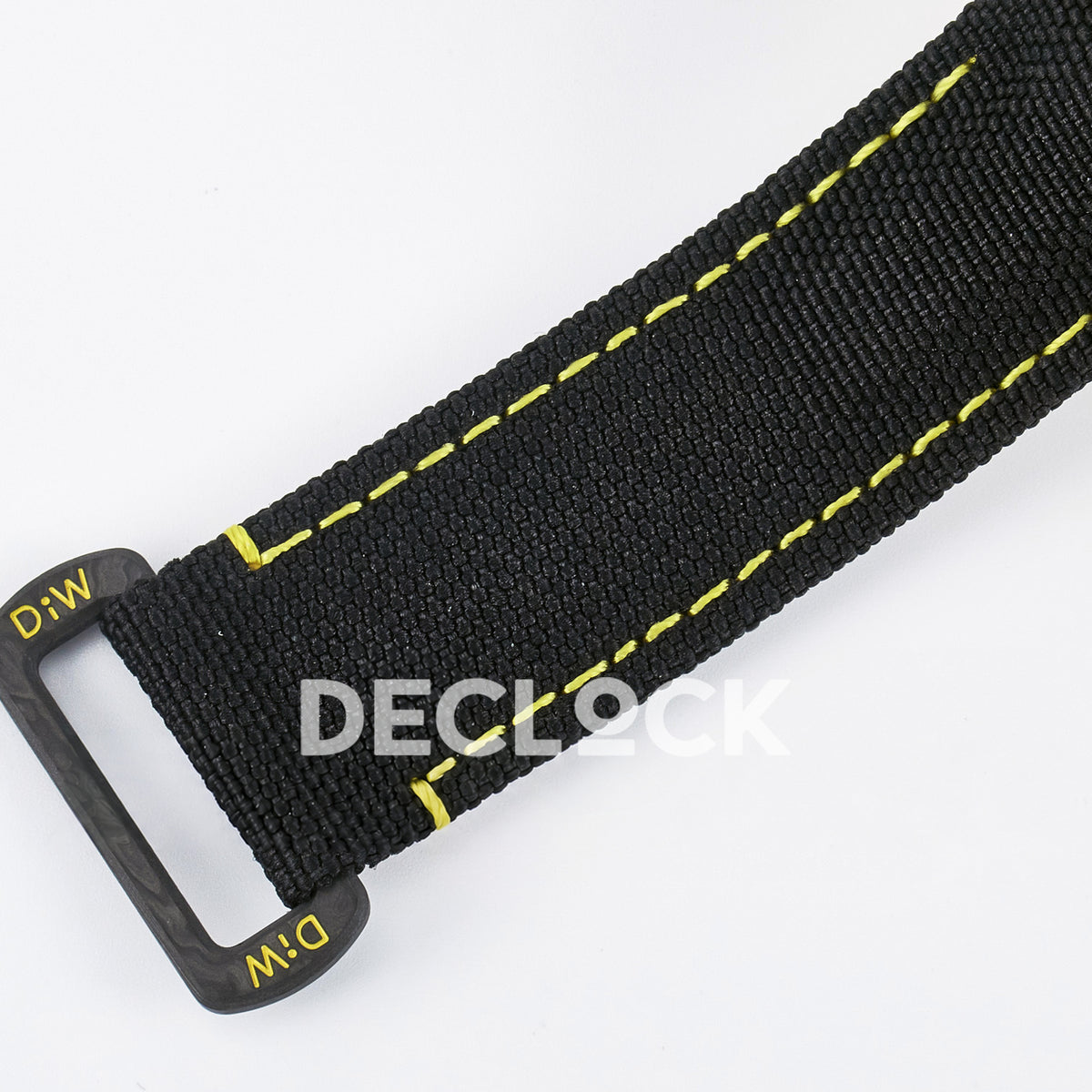 Rolex Daytona Custom Yellow Carbon Yellow Dial Black Strap DIWF A7750 replica - strap buckle
