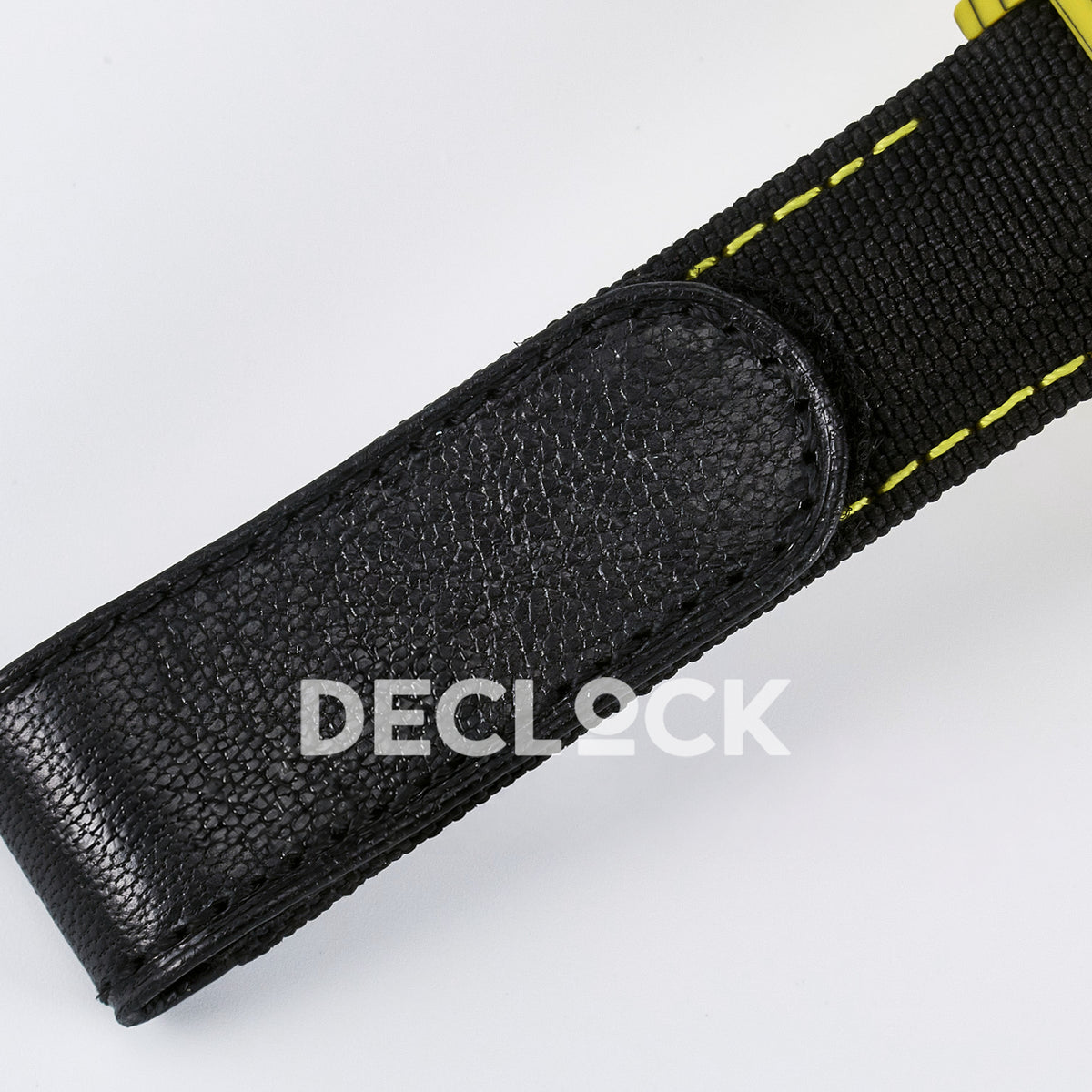 Rolex Daytona Custom Yellow Carbon Yellow Dial Black Strap DIWF A7750 replica - strap closure detail