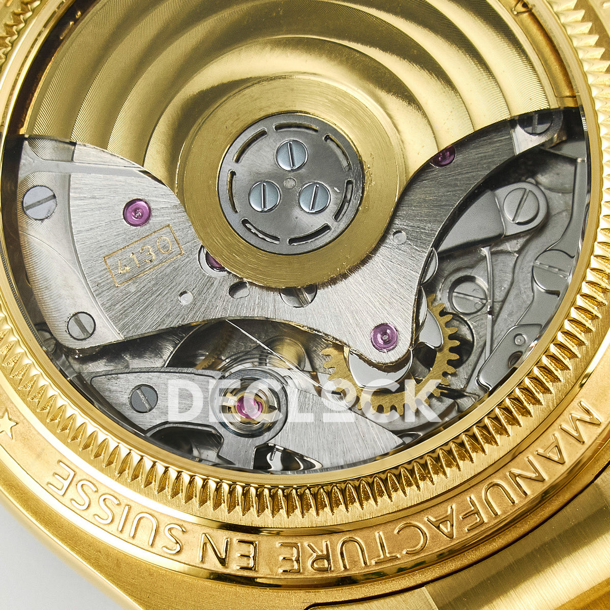 Rolex Daytona Custom Yellow Gold Green Dial ADGF A7750 replica - balance wheel