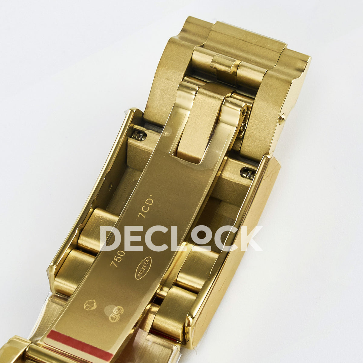 Rolex Daytona Custom Yellow Gold Green Dial ADGF A7750 replica - clasp underside