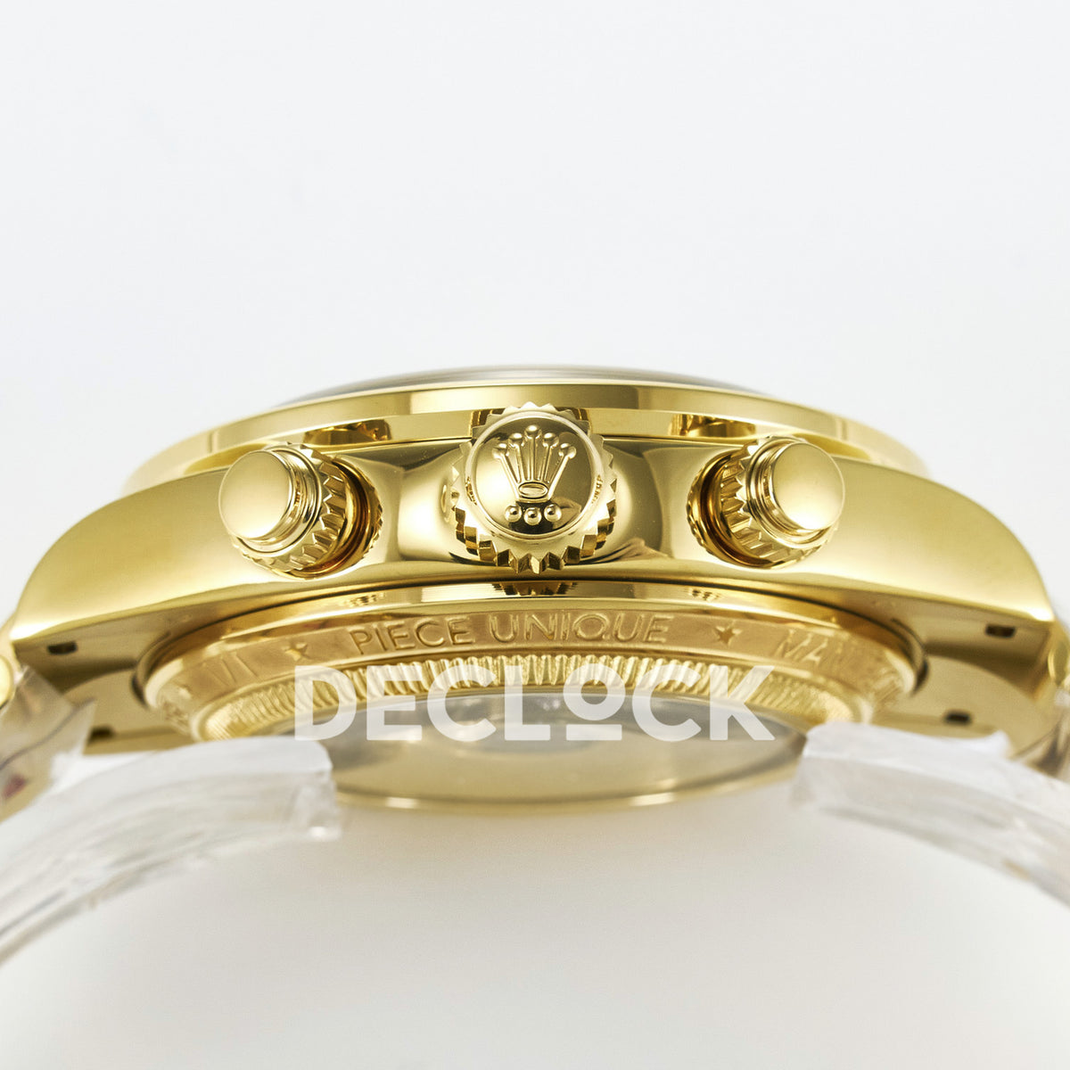Rolex Daytona Custom Yellow Gold Green Dial ADGF A7750 replica - crown side