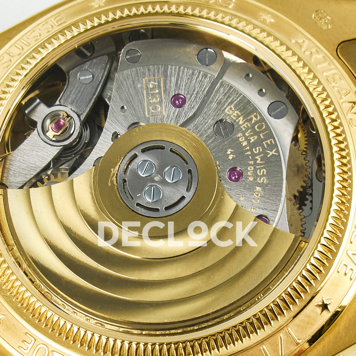 Rolex Daytona Custom Yellow Gold Green Dial ADGF A7750 replica - movement