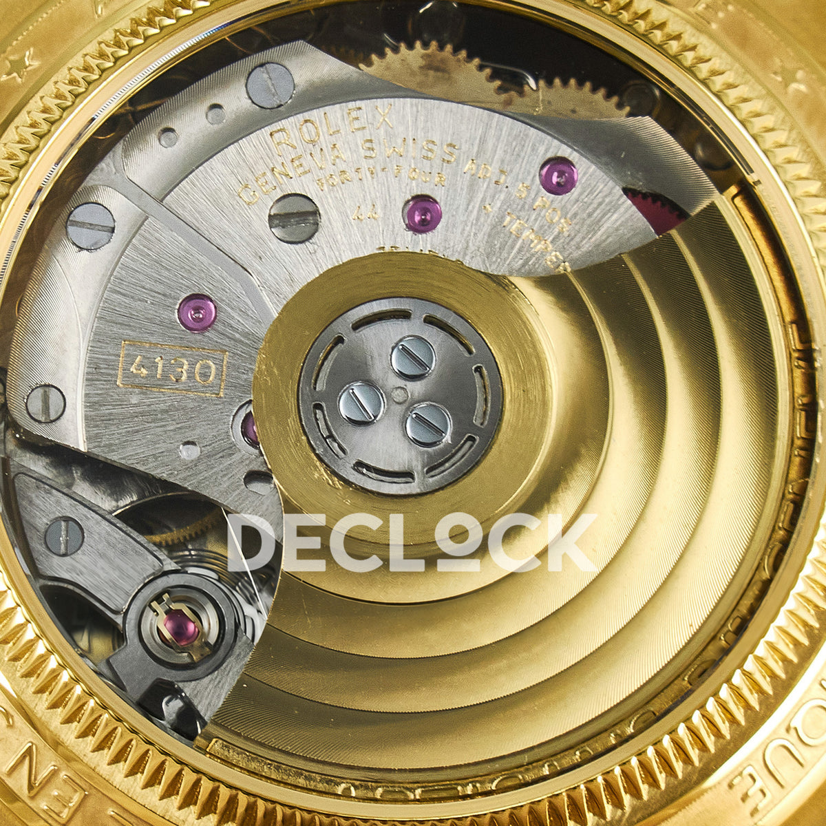 Rolex Daytona Custom Yellow Gold Green Dial ADGF A7750 replica - movement detail