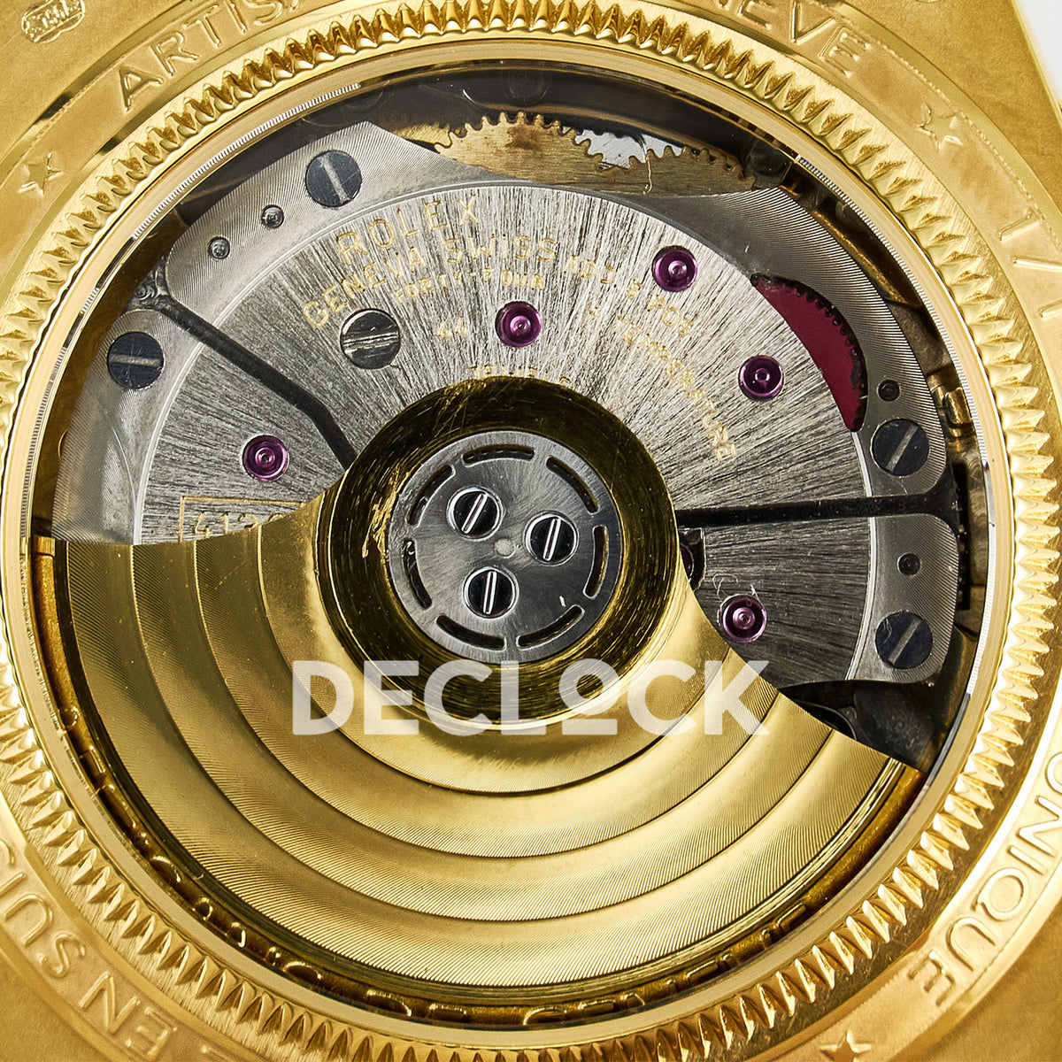 Rolex Daytona Custom Yellow Gold Green Dial ADGF A7750 replica - rotor