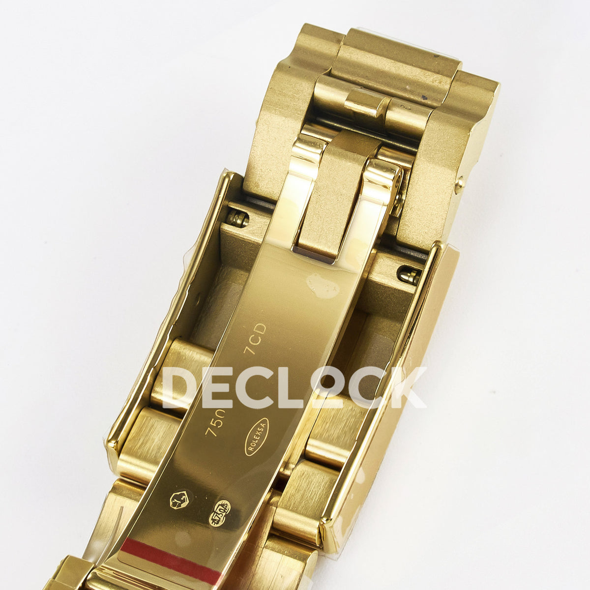 Rolex Daytona Custom Yellow Gold White Dial ADGF A7750 replica - clasp underside